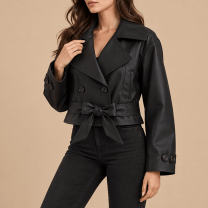Women's Marielle Belted Cropped Trench Jacket