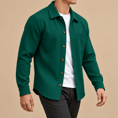 Men's Rowan Textured Waffle Overshirt