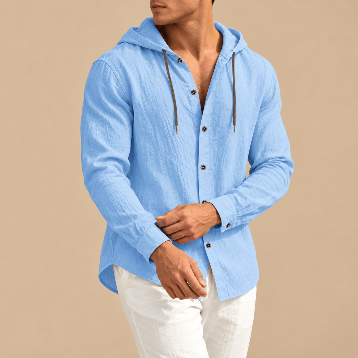Men's Evander Breezy Hooded Overshirt