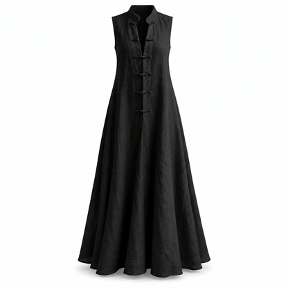 Women's Linnea Eastern-Inspired Linen-Style Maxi Dress