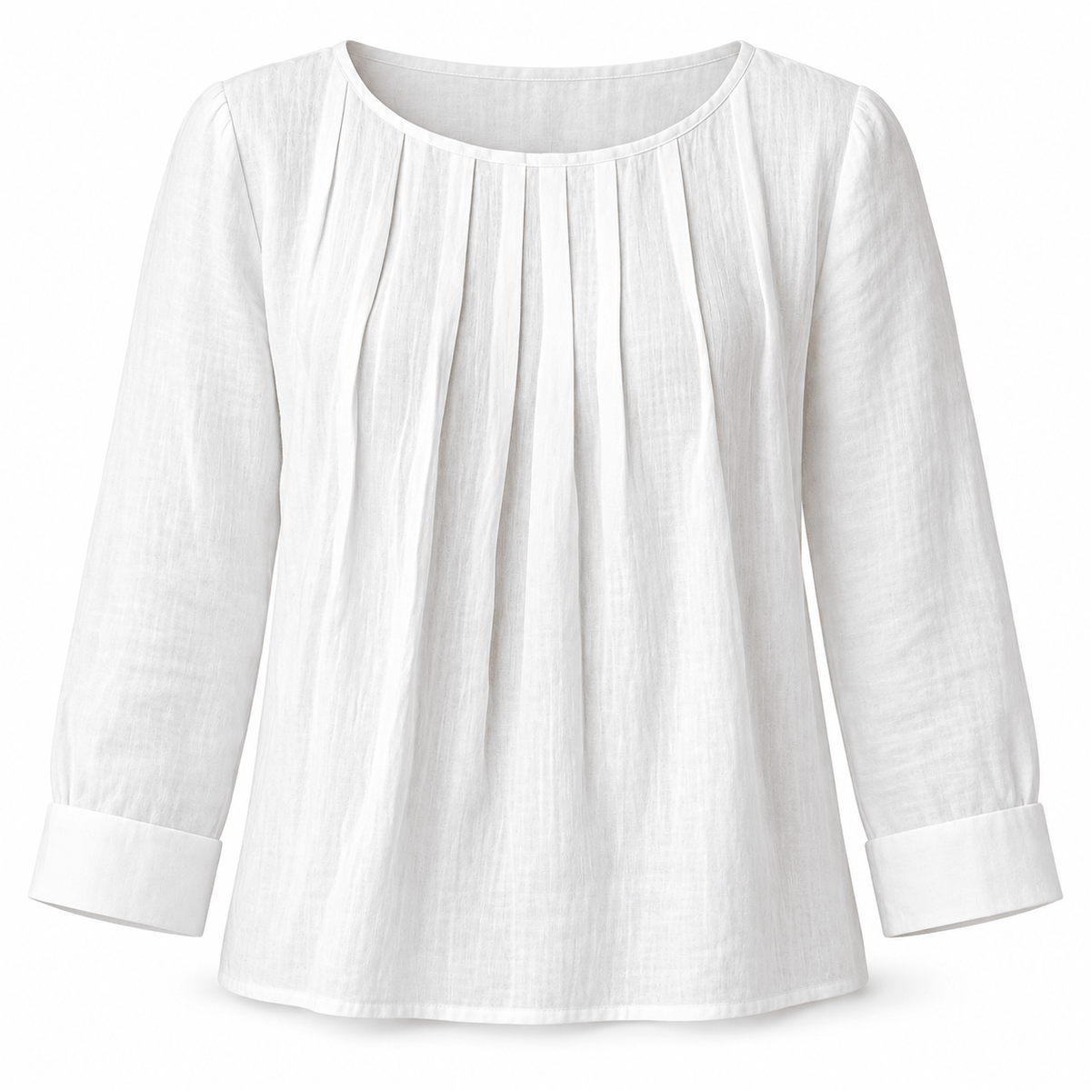 Women's Celestine Pleated Linen-Style Blouse