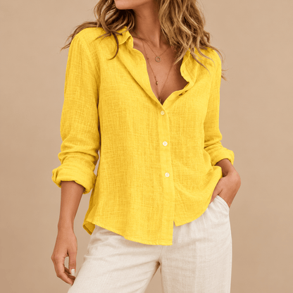 Women's Isolde Breezy Collared Long-Sleeve Blouse