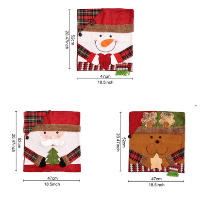 Christmas Themed Chair Cover - 3pc Set