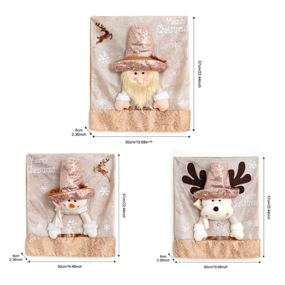 Christmas Themed Chair Cover - 3pc Set