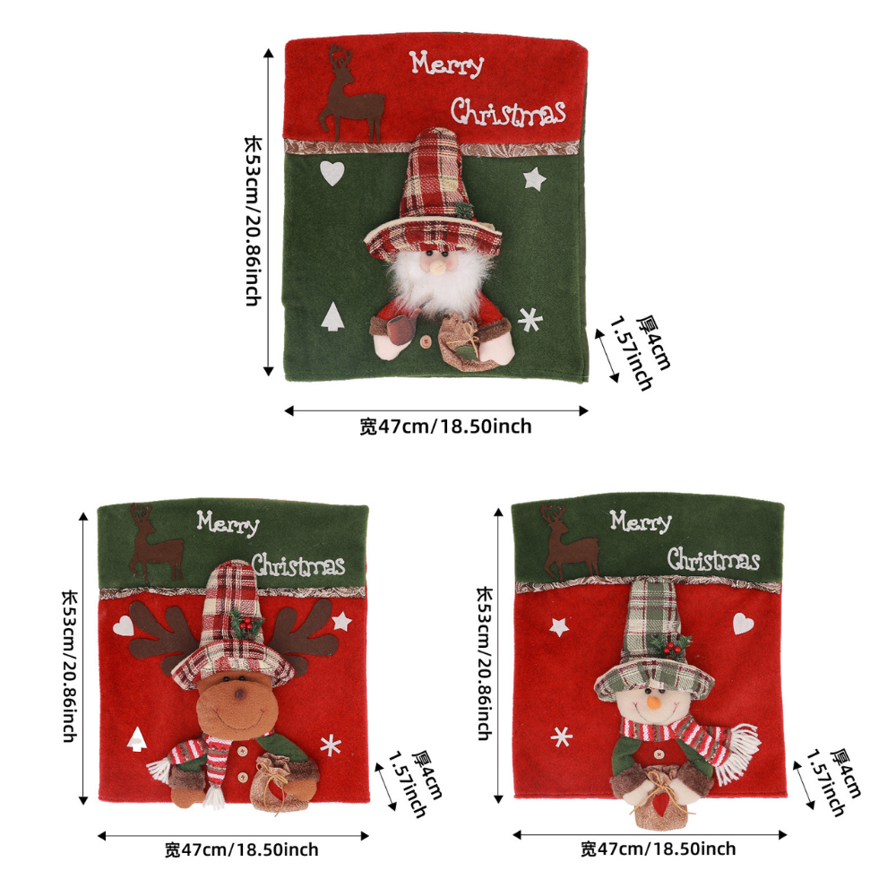 Christmas Themed Chair Cover - 3pc Set
