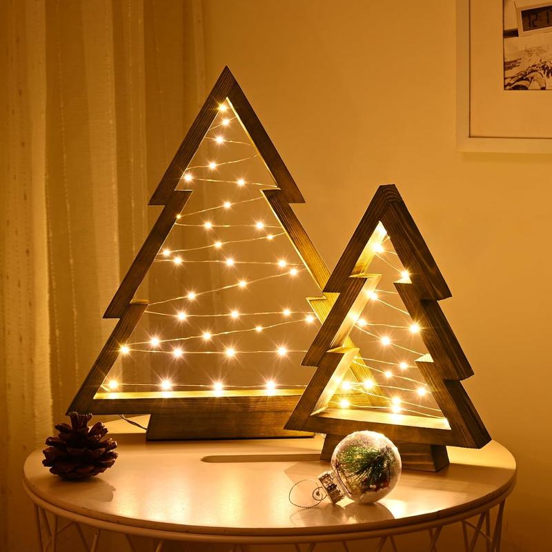 MerryGlow™ Trees - Wooden Lighted Christmas Trees