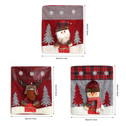 Christmas Themed Chair Cover - 3pc Set