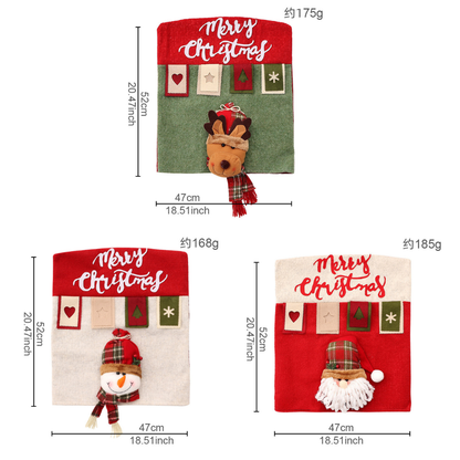 Christmas Themed Chair Cover - 3pc Set