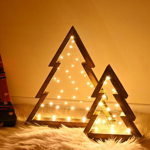 MerryGlow™ Trees - Wooden Lighted Christmas Trees