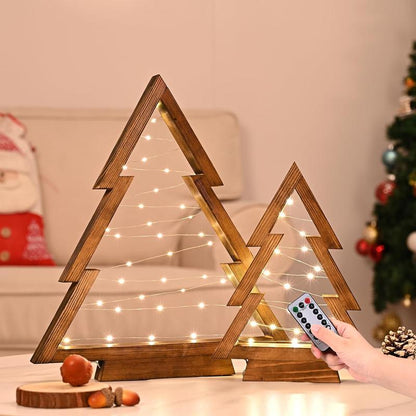 MerryGlow™ Trees - Wooden Lighted Christmas Trees