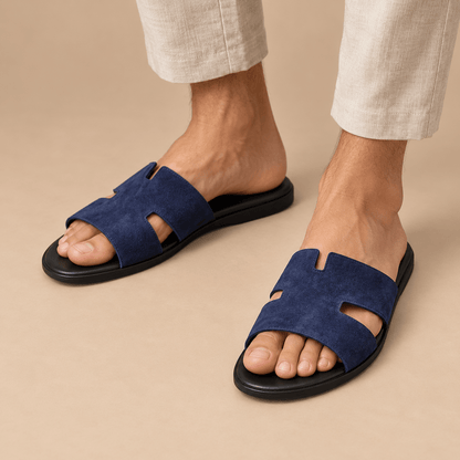 Men's Alaric Suede-Look Cutout Slides