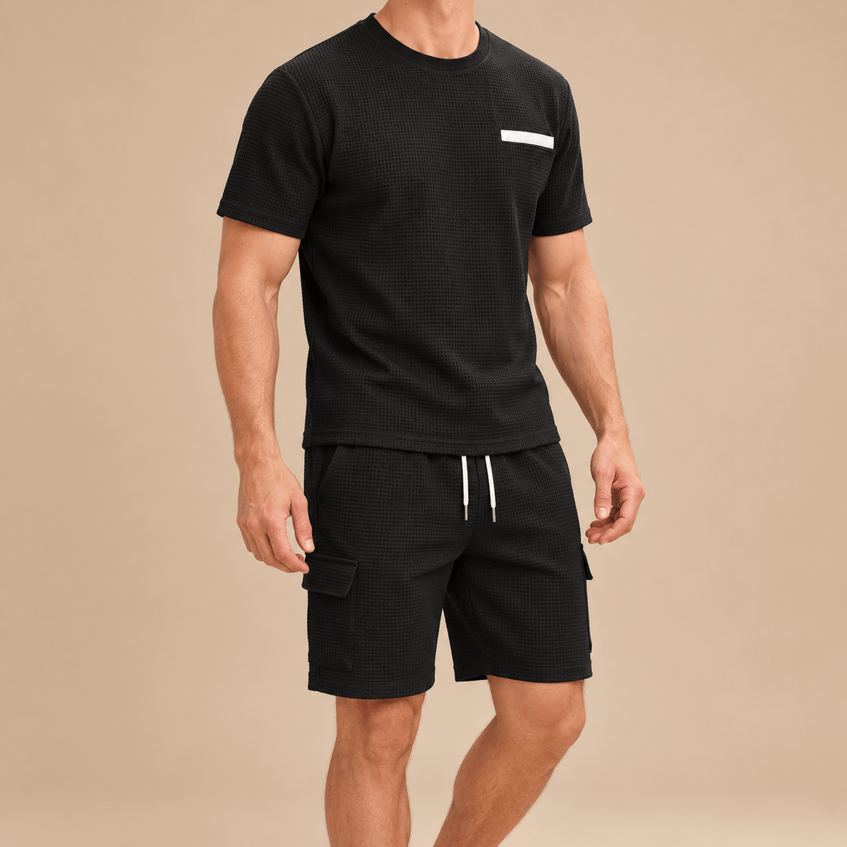 Men's Alden Waffle-Knit Pocket Shorts Set