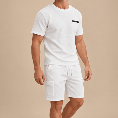 Men's Alden Waffle-Knit Pocket Shorts Set