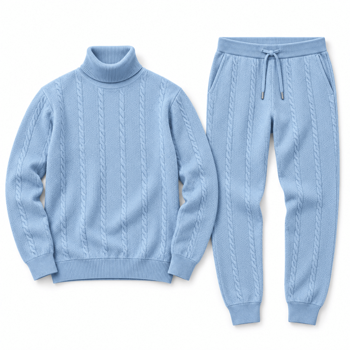 Men's Alistair Cable-Knit Turtleneck Lounge Set