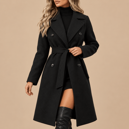 Women's Vivienne Belted Double-Breasted Longline Coat