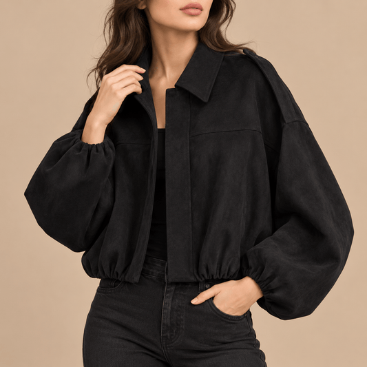 Women's Elara Suede-Style Balloon Jacket