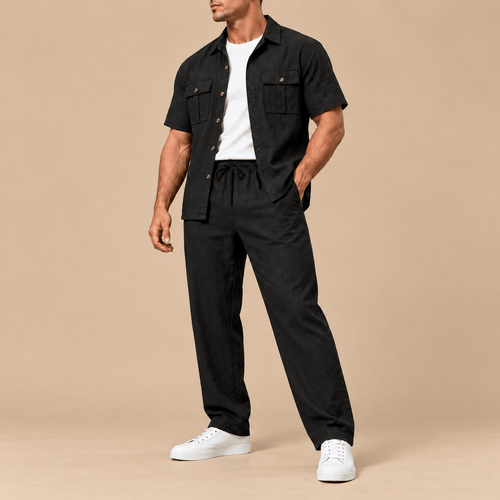 Men's Matteo Relaxed Linen-Style Trouser Set