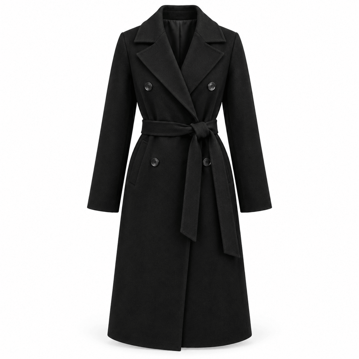 Women's Vivienne Belted Double-Breasted Longline Coat