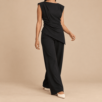 Women's Elara Sculpted Drape Sleeveless Top