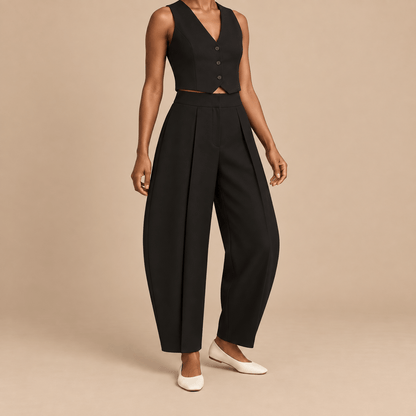 Women's Marielle Tailored Pleat Barrel Trousers