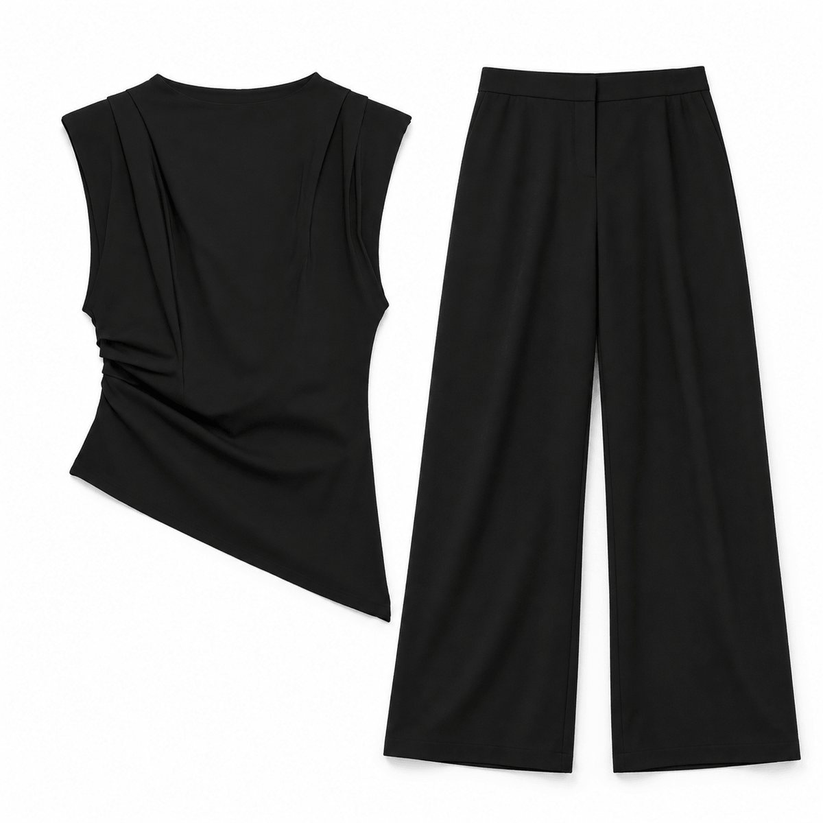 Women's Elara Sculpted Drape Sleeveless Top
