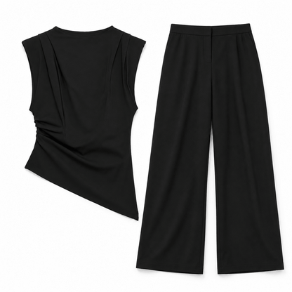 Women's Elara Sculpted Drape Sleeveless Top