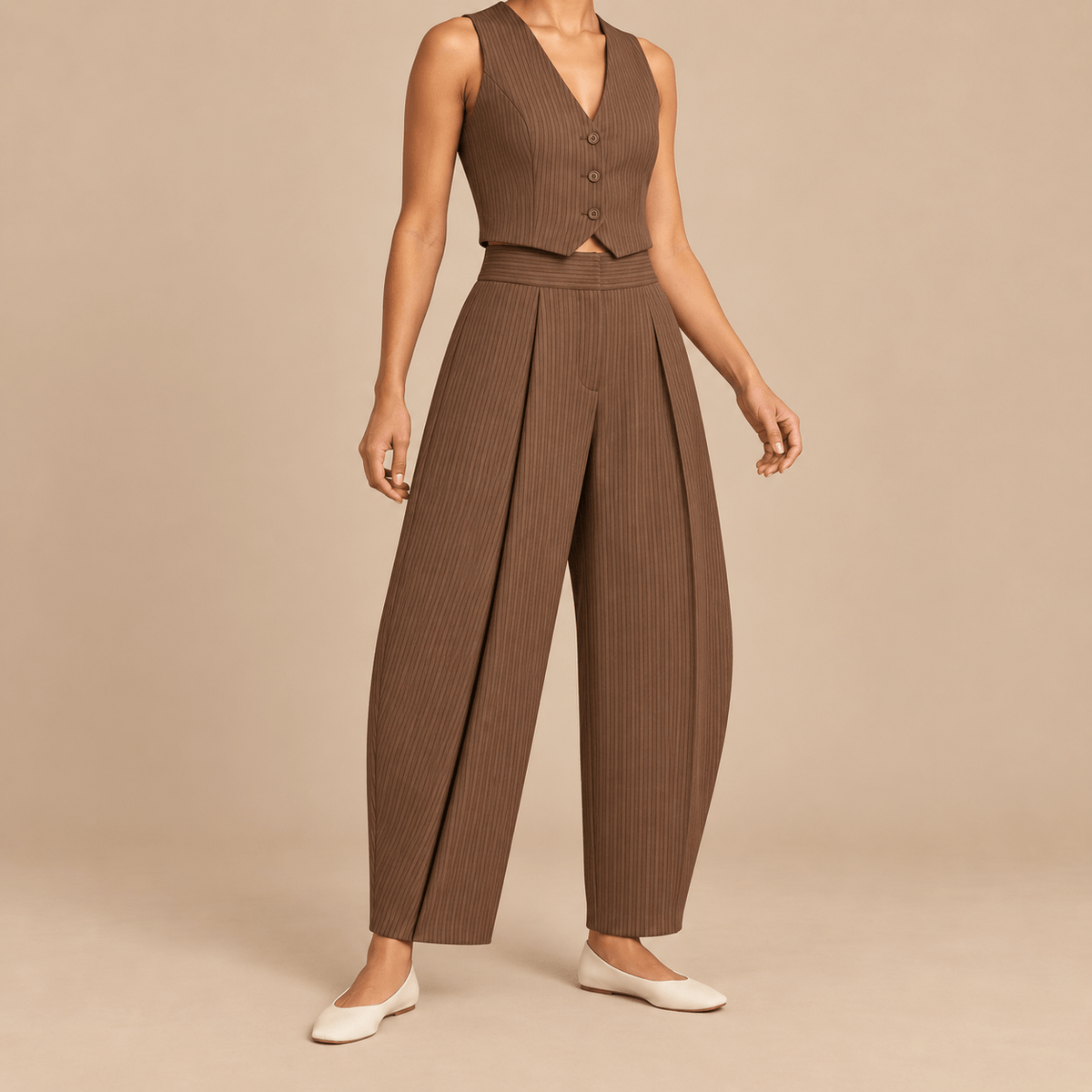 Women's Marielle Tailored Pleat Barrel Trousers