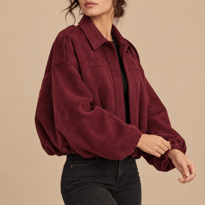 Women's Elara Suede-Style Balloon Jacket