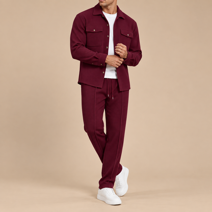 Men's Lucian Waffle-Weave Coordinated Trouser Set