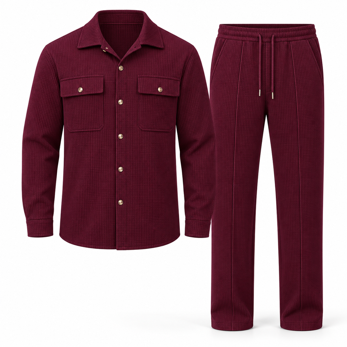 Men's Lucian Waffle-Weave Coordinated Trouser Set