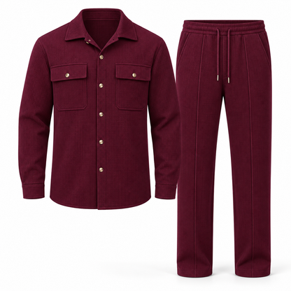 Men's Lucian Waffle-Weave Coordinated Trouser Set