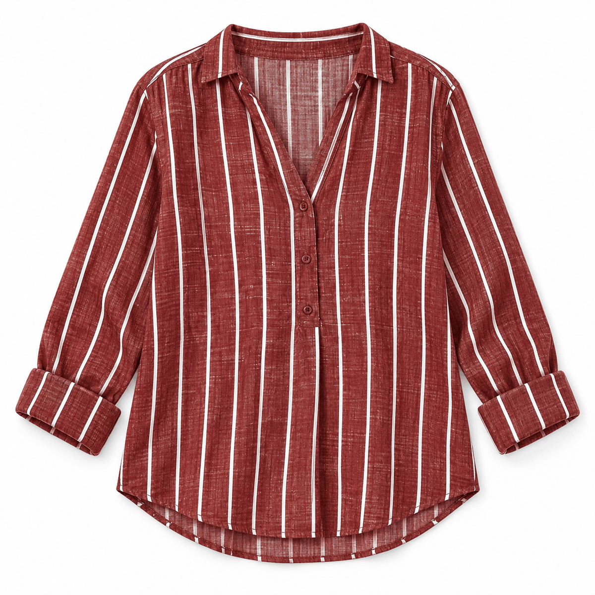 Women's Elara Coastal Stripe Linen Blouse