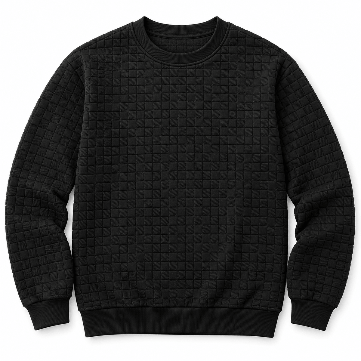 Men's Callum Textured Grid Crew-Neck Sweatshirt