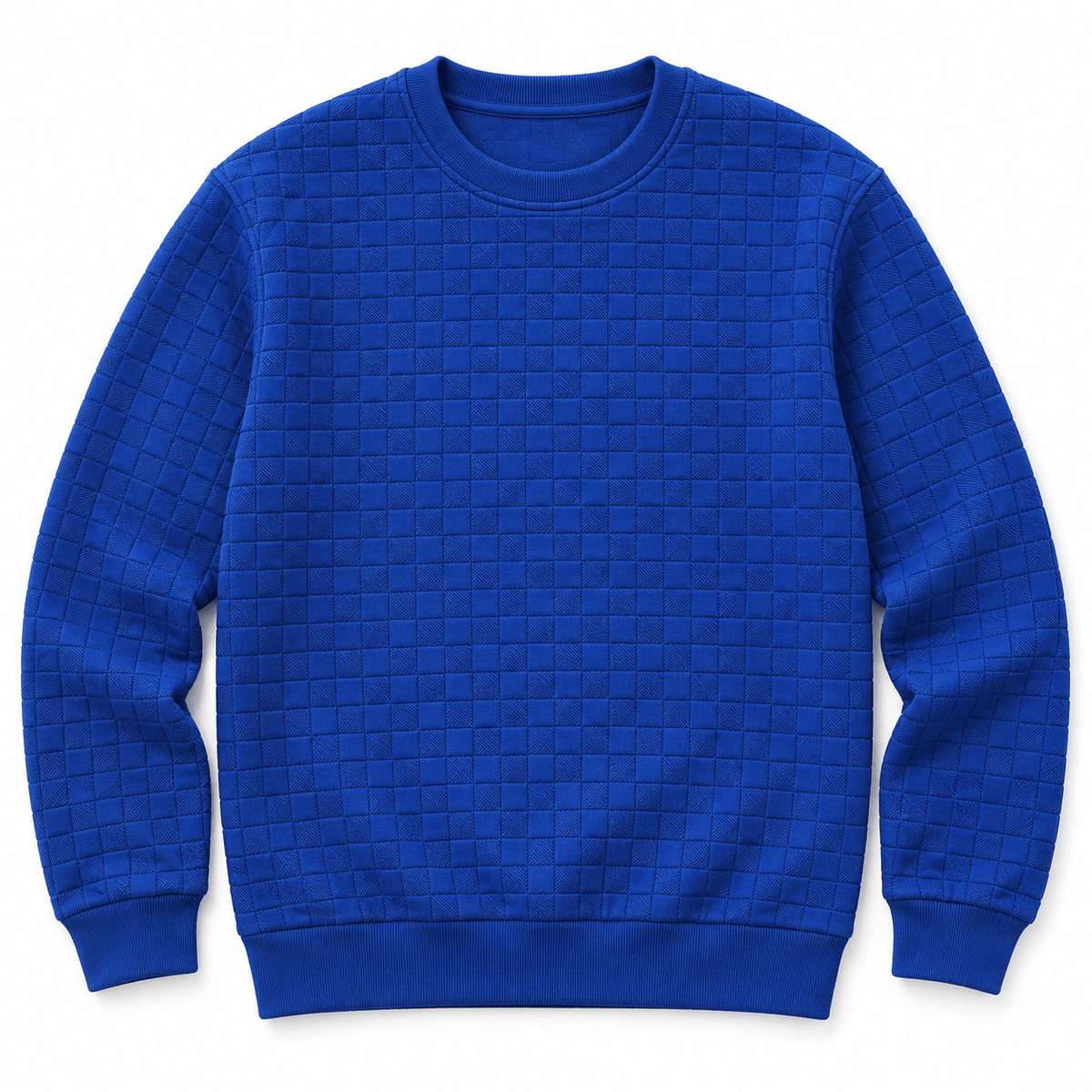 Men's Callum Textured Grid Crew-Neck Sweatshirt