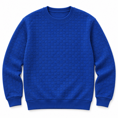 Men's Callum Textured Grid Crew-Neck Sweatshirt