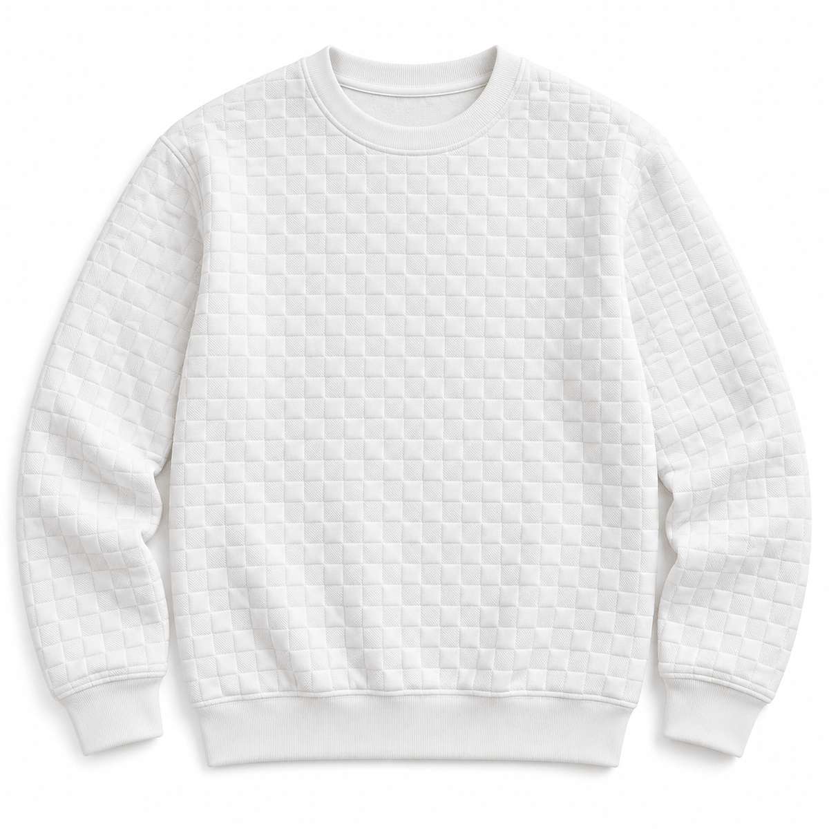 Men's Callum Textured Grid Crew-Neck Sweatshirt