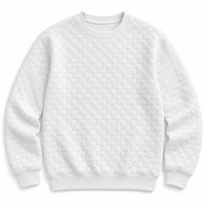 Men's Callum Textured Grid Crew-Neck Sweatshirt
