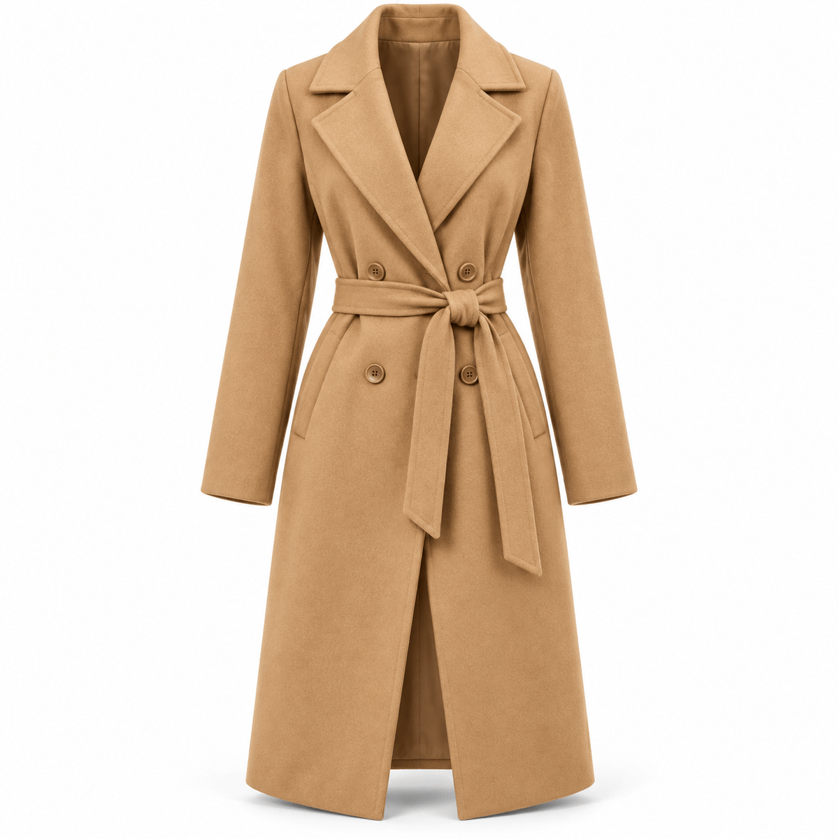 Women's Vivienne Belted Double-Breasted Longline Coat