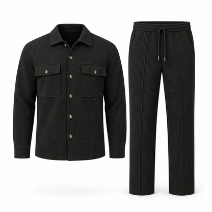 Men's Lucian Waffle-Weave Coordinated Trouser Set