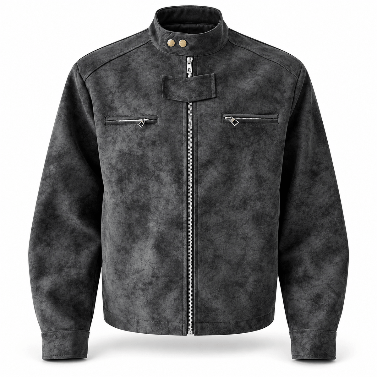 Men's Lucien Vintage Moto Leather-Look Jacket