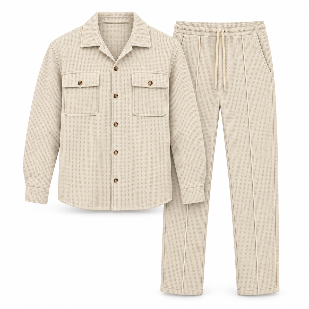 Men's Lucian Waffle-Weave Coordinated Trouser Set