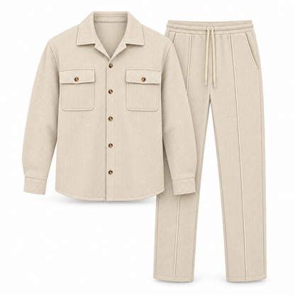 Men's Lucian Waffle-Weave Coordinated Trouser Set