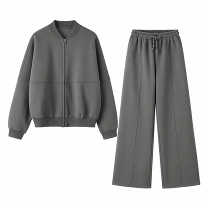 Women's Elara Relaxed Zip Jacket & Wide-Leg Trouser Set