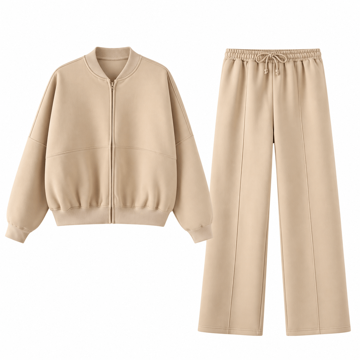 Women's Elara Relaxed Zip Jacket & Wide-Leg Trouser Set