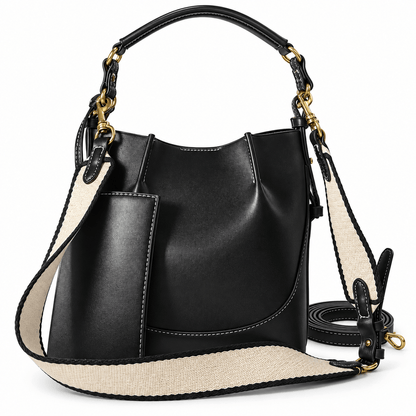 Women's Elowen Canvas-Panel Convertible Bucket Bag