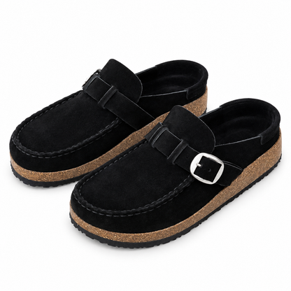 Women's Elowen Suede Buckle Platform Clogs
