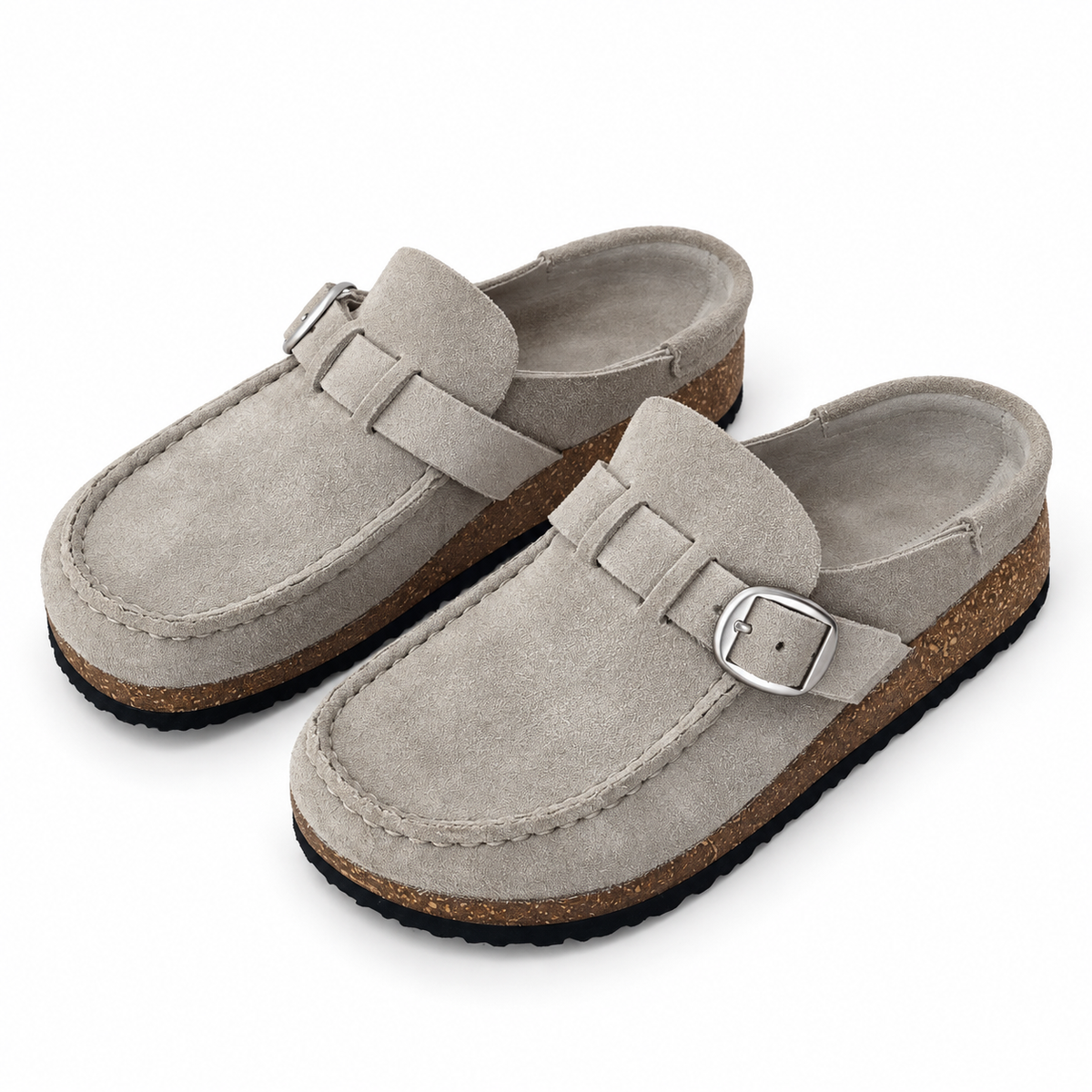 Women's Elowen Suede Buckle Platform Clogs
