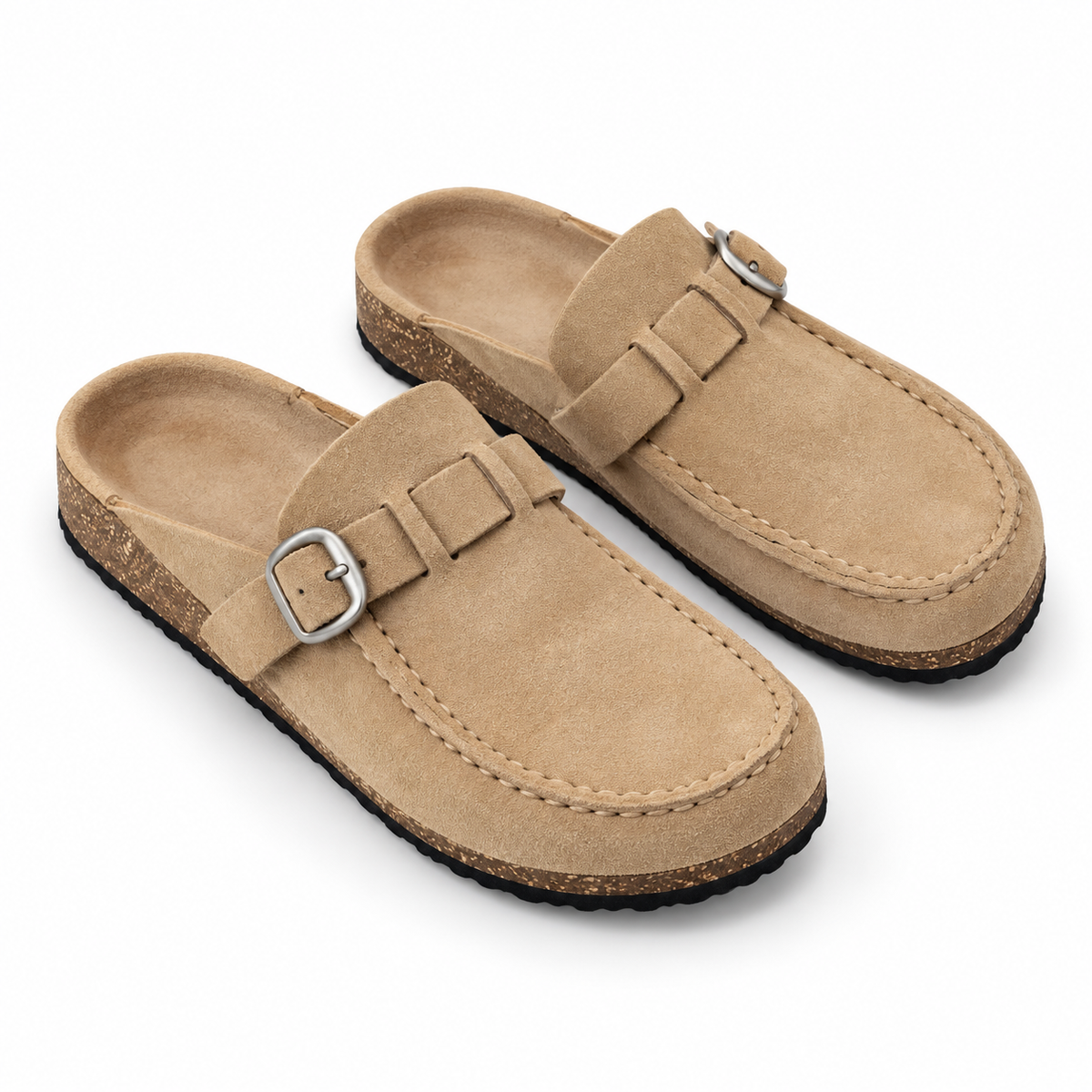 Women's Elowen Suede Buckle Platform Clogs