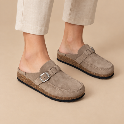 Women's Elowen Suede Buckle Platform Clogs