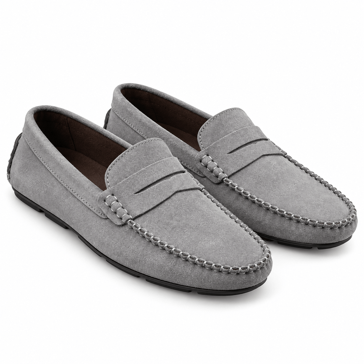 Men's Evander Hand-Stitched Suede-Style Driving Loafers